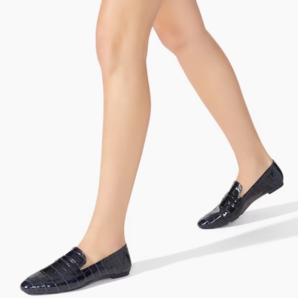 📦 MOVING SALE 🚛 Stuart Weitzman JET suede penny loafers navy blue Size 7 EUC - Picture 12 of 12